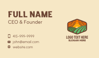 Meadow Sunrise Badge Business Card Design