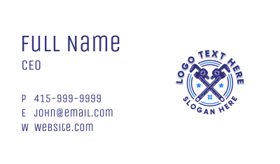 Plumbing Wrench House Business Card Image Preview
