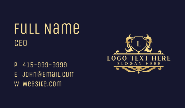 Elegant Luxury Insignia  Business Card Design Image Preview