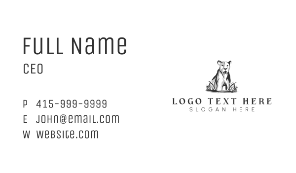 Animal Beast Lioness Business Card Design Image Preview