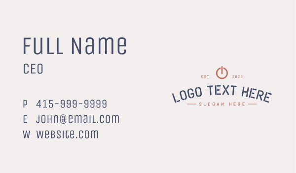 Electric Power Button  Business Card Design Image Preview