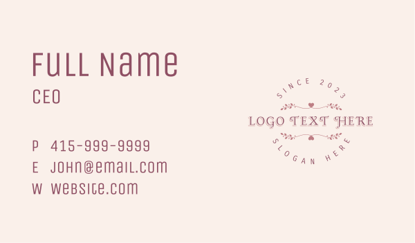 Classy Feminine Badge Business Card Design Image Preview