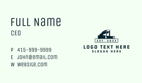 Truck Logistics Vehicle Business Card Design Image Preview