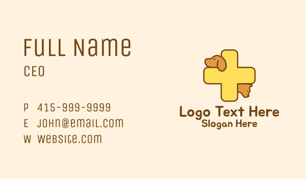 Pet Veterinarian Cross Business Card Design Image Preview