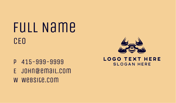 Flying Aerial Drone Business Card Design Image Preview