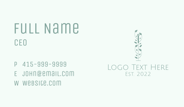 Vine Herb Acupuncture  Business Card Design Image Preview