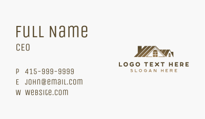 Gradient Roof Housing Business Card Image Preview
