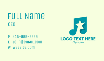 Pop Music Star Business Card Image Preview