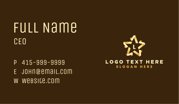 Premium Star Fold Business Card Design Image Preview