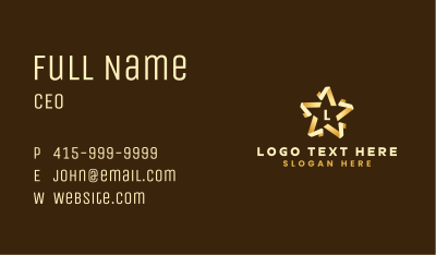 Premium Star Fold Business Card Image Preview
