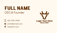 Geometric Minimalist Buffalo Business Card Design