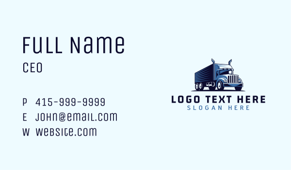 Trucking Cargo Transport Business Card Design Image Preview