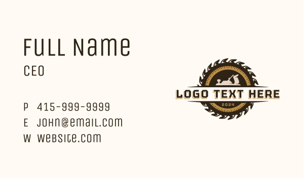 Chisel Saw Carpentry Business Card Design Image Preview