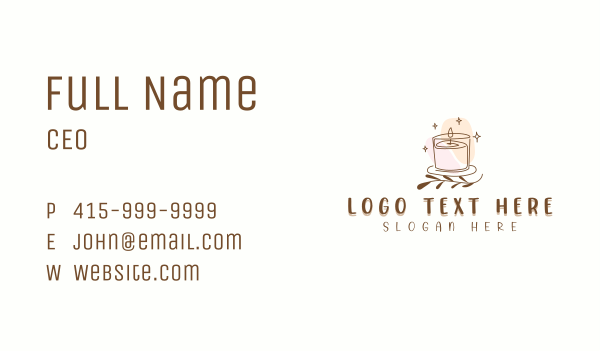 Aromatherapy Scented Candle Business Card Design Image Preview