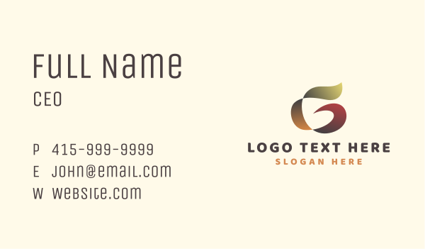 Multicolor Letter G Business Card Design Image Preview