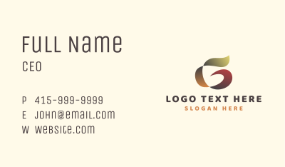 Multicolor Letter G Business Card Image Preview