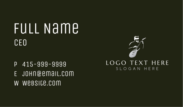 Guitar Instrument Musician  Business Card Design Image Preview