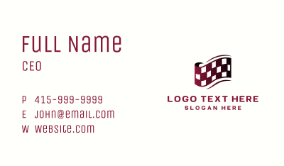 Race Car Flag Business Card Image Preview