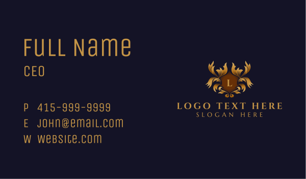 Luxury Royalty Decorative Business Card Design Image Preview