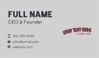 Retro Shadow Wordmark Business Card Image Preview