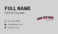 Retro Shadow Wordmark Business Card Preview