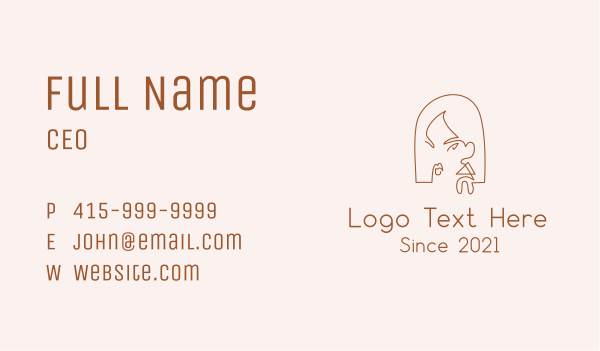 Female Earring Jewelry Business Card Design Image Preview