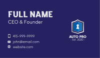 Metallic Keyhole Shield Business Card Image Preview