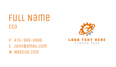 Industrial Wrench Gear  Business Card Image Preview