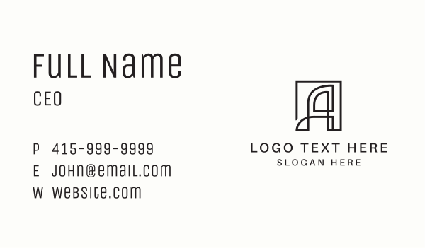 Creative Line Architecture Business Card Design Image Preview