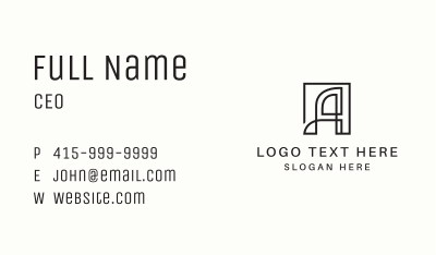 Creative Line Architecture Business Card Image Preview