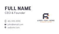 Industrial Triangle Letter R Business Card Image Preview