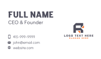 Industrial Triangle Letter R Business Card Preview