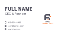 Industrial Triangle Letter R Business Card Image Preview