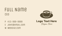 Brown Heart Coffee Froth Business Card Image Preview