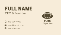 Brown Heart Coffee Froth Business Card Image Preview