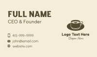 Brown Heart Coffee Froth Business Card Image Preview