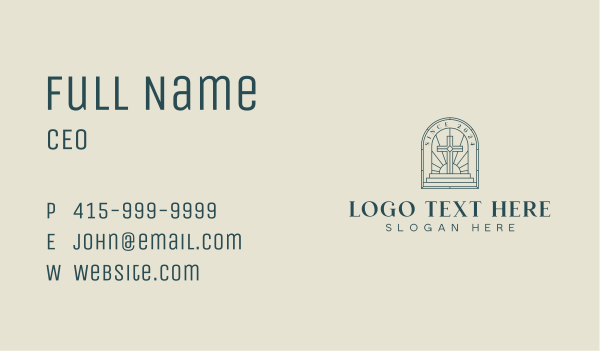 Funeral Christian Cross Business Card Design Image Preview