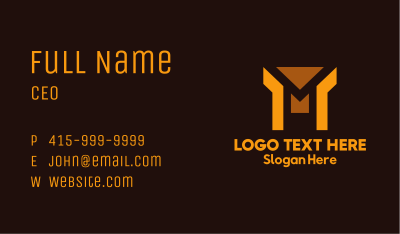 Corporate Letter M Business Card