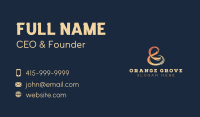 Orange Ampersand Typography Business Card Image Preview