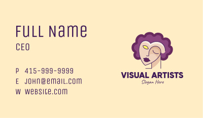 Abstract Woman Face Portrait Business Card Image Preview