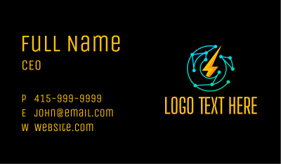 Thunder Bolt Circuit  Business Card Image Preview