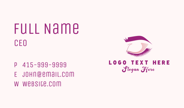 Beauty Eyelash Cosmetology Business Card Design Image Preview