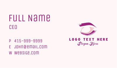 Beauty Eyelash Cosmetology Business Card Image Preview