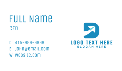 Logistics Arrow Letter D Business Card Image Preview