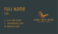 Orange Abstract Waves Business Card Image Preview