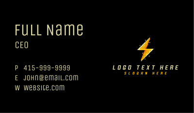 Pixel Lightning Bolt Business Card Image Preview
