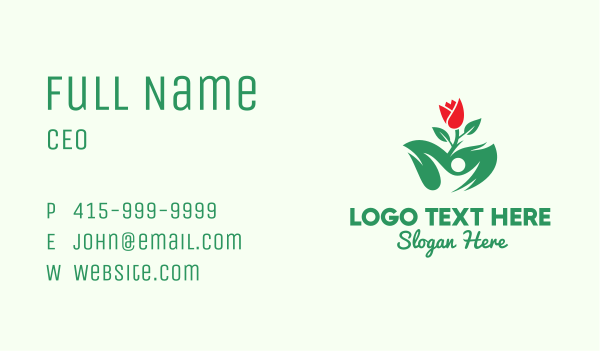 Human Rose Plant Business Card Design Image Preview
