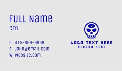 Mystic Moon Skull Business Card Image Preview