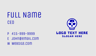 Mystic Moon Skull Business Card Image Preview