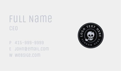 Skull Smoking Pipe Business Card Image Preview